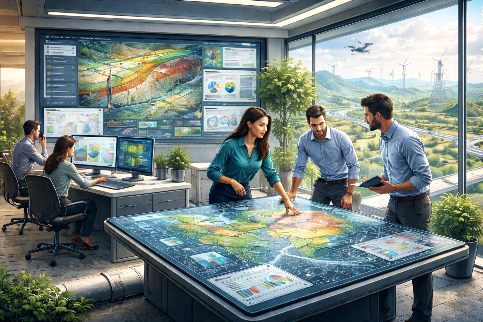 Pipeline corridor maps, geohazard layers, and real-time integrity dashboards